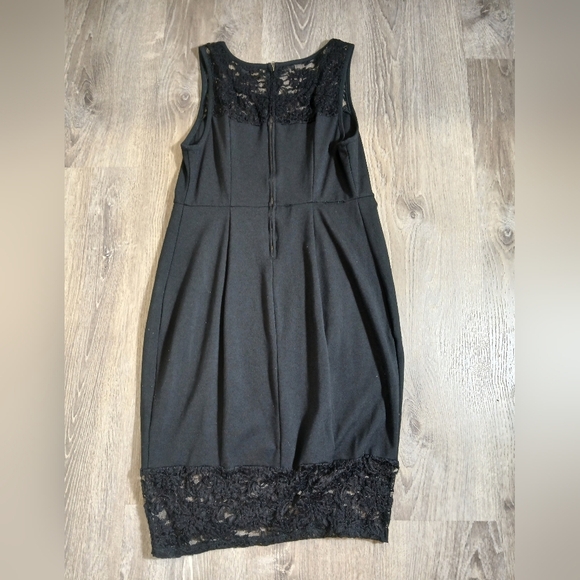 Torrid Elegant Black Lace Trim Dress Size12 Sleevless - Picture 4 of 6